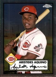 2021 Topps Chrome Platinum Anniversary Base Set Aristides Aquino #162 card