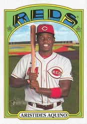2021 Topps Heritage Base Set Aristides Aquino #547 card