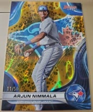 2024 Bowman's Best Strokes of Gold Arjun Nimmala #SG-17 card