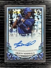 2024 Bowman Sterling Prospect Autographs Arjun Nimmala #PA-AN card