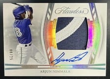 2024 Panini Flawless Draft Patch Autographs (Horizontal) Arjun Nimmala #DPH-AN card