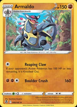 Silver Tempest Armaldo #96 card
