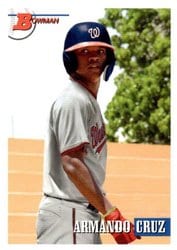 2021 Bowman Heritage Base Set Armando Cruz #196 card