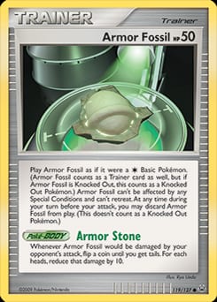 Platinum Armor Fossil #119 card