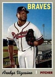 2019 Topps Heritage Base Set Arodys Vizcaino #321 card
