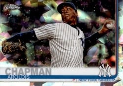 2019 Topps Chrome Sapphire Edition Base Set Aroldis Chapman #99 card