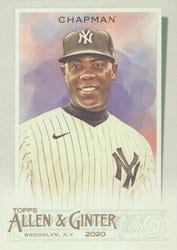 2020 Topps Allen & Ginter Base Set Aroldis Chapman #287 card