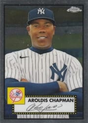 2021 Topps Chrome Platinum Anniversary Base Set Aroldis Chapman #225 card