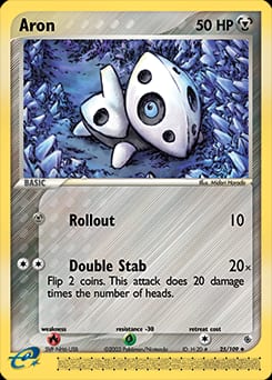 2003 Ruby & Sapphire Aron #25 card