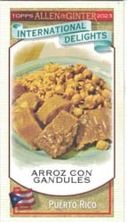 2023 Topps Allen & Ginter Mini International Delights Arroz con Gandules #ID-5 card