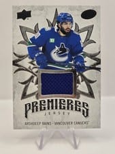 2024-25 Upper Deck Ice Ice Premieres Jersey Arshdeep Bains #IPJ-44 card