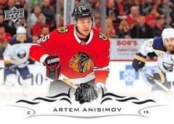 2018-19 Upper Deck Base Set Artem Anisimov #43 card