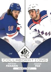 2022-23 SP Authentic Collaborations Artemi Panarin/Adam Fox #C-15 card