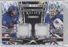 2022-23 Upper Deck Black Diamond Diamond Mine Dual Relics Artemi Panarin/Igor Shesterkin #DMDR-PS card