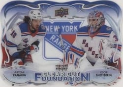 2022-23 Upper Deck Clear Cut Foundations Artemi Panarin/Igor Shesterkin #CCF-PS card