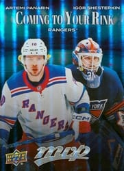 2025-26 Upper Deck MVP Coming to Your Rink Artemi Panarin/Igor Shesterkin #CR-19 card
