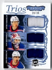 2023-24 Upper Deck The Cup Cup Trios Jersey Artemi Panarin/Igor Shesterkin/Chris Kreider #C3-KPS card