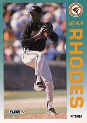 1992 Fleer Base Set Arthur Rhodes #24 card
