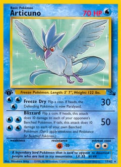 1999 Fossil Articuno #17 card