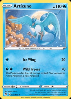 2022 Silver Tempest Articuno #36 card