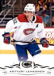 2018-19 Upper Deck Base Set Artturi Lehkonen #349 card