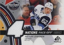 2025-26 SP Game Used 2025 4 Nations Face-Off Fabrics Artturi Lehkonen #4N-AL card