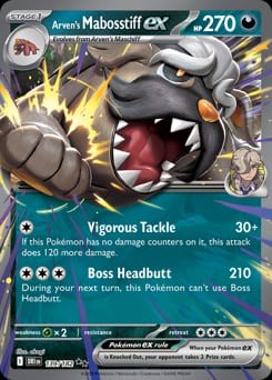 Destined Rivals Arven's Mabosstiff ex #139 card