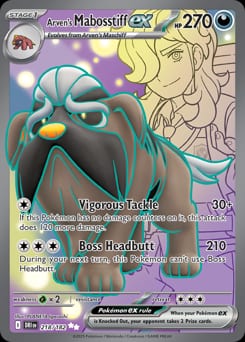Destined Rivals Arven's Mabosstiff ex #218 card