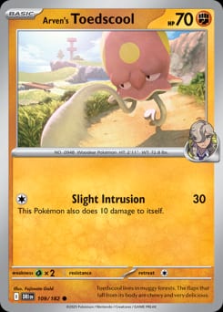 Destined Rivals Arven's Toedscool #109 card