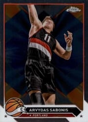 2023-24 Topps Chrome Base Set Arvydas Sabonis #17 card