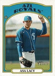 2021 Topps Heritage Minor League Base Set Asa Lacy #212 card
