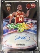 2025-26 Topps Chrome Future Stars Autographs Asa Newell #FS-AN card