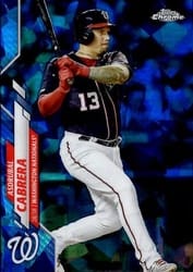 2020 Topps Chrome Update Sapphire Edition Base Set Asdrubal Cabrera #U-202 card