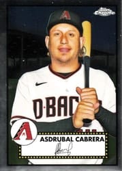 2021 Topps Chrome Platinum Anniversary Base Set Asdrubal Cabrera #398 card