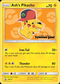 SM Black Star Promos Ash's Pikachu #SM110 card