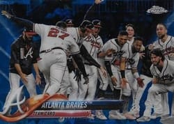 2018 Topps Chrome Sapphire Edition Base Set Atlanta Braves #135 card