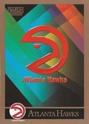 1990-91 SkyBox Base Set Atlanta Hawks Logo/Checklist #328 card