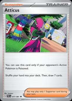 Paldean Fates Atticus #77 card