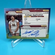 2024-25 Bowman University Chrome College Application Autographs Audi Crooks #CAA-AC card