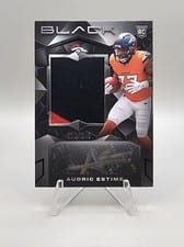 2024 Panini Black Rookie Patch Autographs Audric Estime #221 card