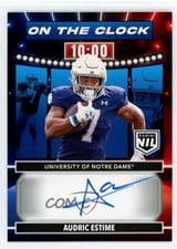 2024 Panini Prestige On the Clock Signatures Audric Estime #OTC-AEE card