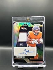 2024 Panini Prizm Rookie Patch Autographs Audric Estime #RPA-AEE card