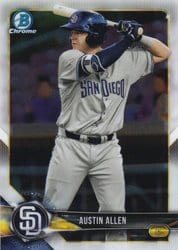 2018 Bowman Chrome Prospects Austin Allen #BCP203 card