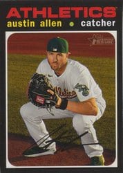 2020 Topps Heritage Base Set Austin Allen #666 card