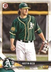 2018 Bowman Prospects Austin Beck #BP6 card