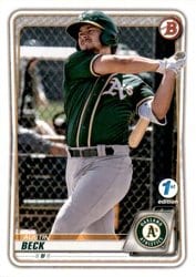 2020 Bowman 1st Edition Base Set Austin Beck #BFE-16 card