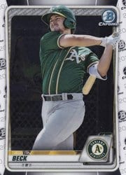2020 Bowman Chrome Prospects Austin Beck #BCP-16 card
