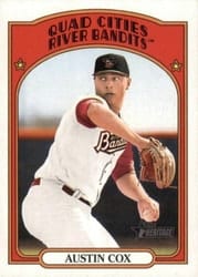 2021 Topps Heritage Minor League Base Set Austin Cox #51