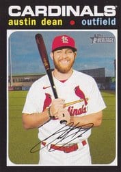 2020 Topps Heritage Base Set Austin Dean #579 card