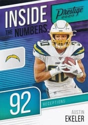 2020 Panini Prestige Inside the Numbers Austin Ekeler #IN-AE card